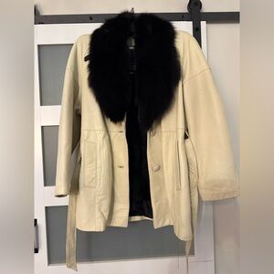 Winter White Leather Coat by Edmire New York!  A Stunning Must Have!